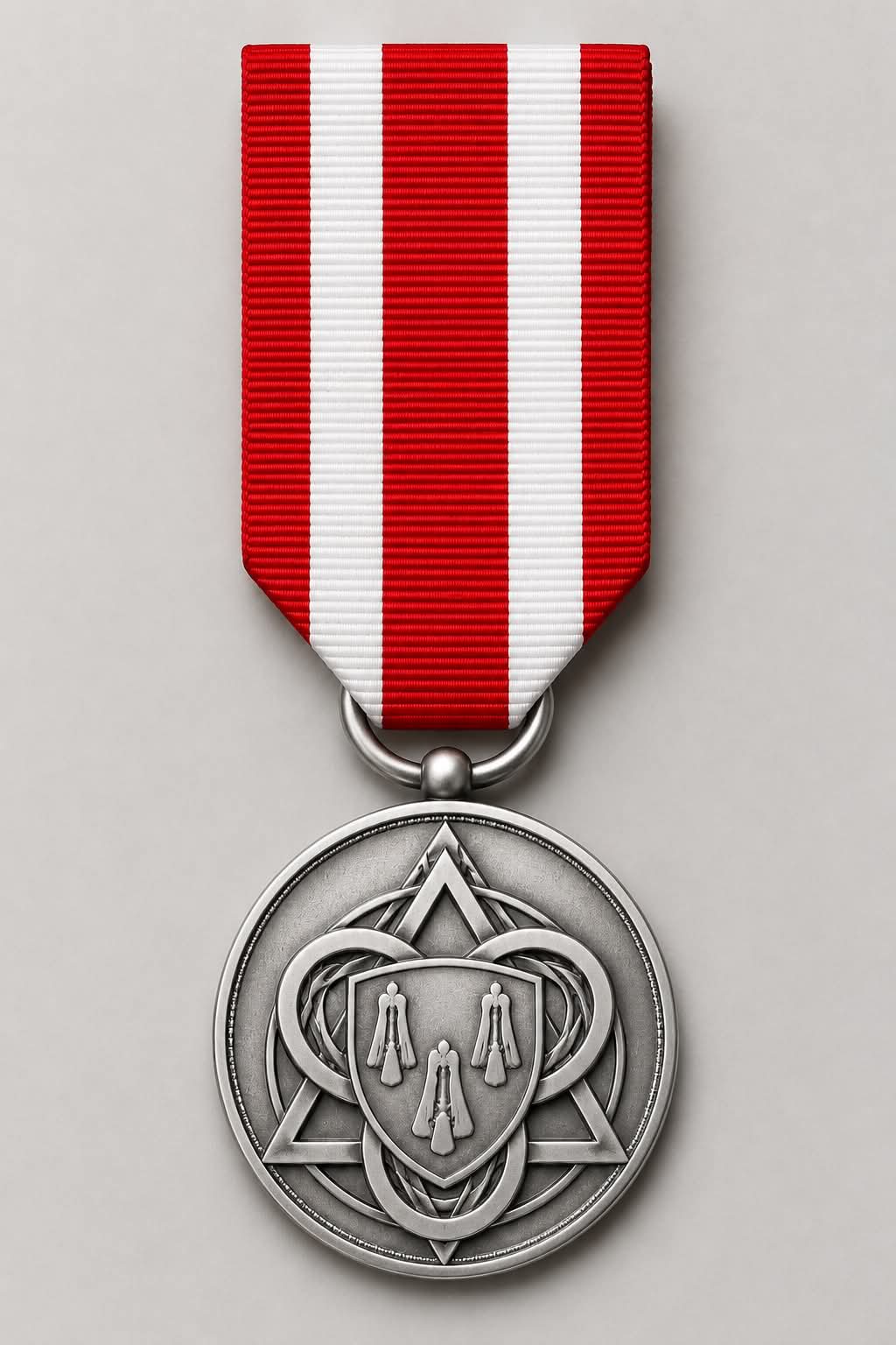 En skiss, inget mer. Så här se medaljen inte ut. 